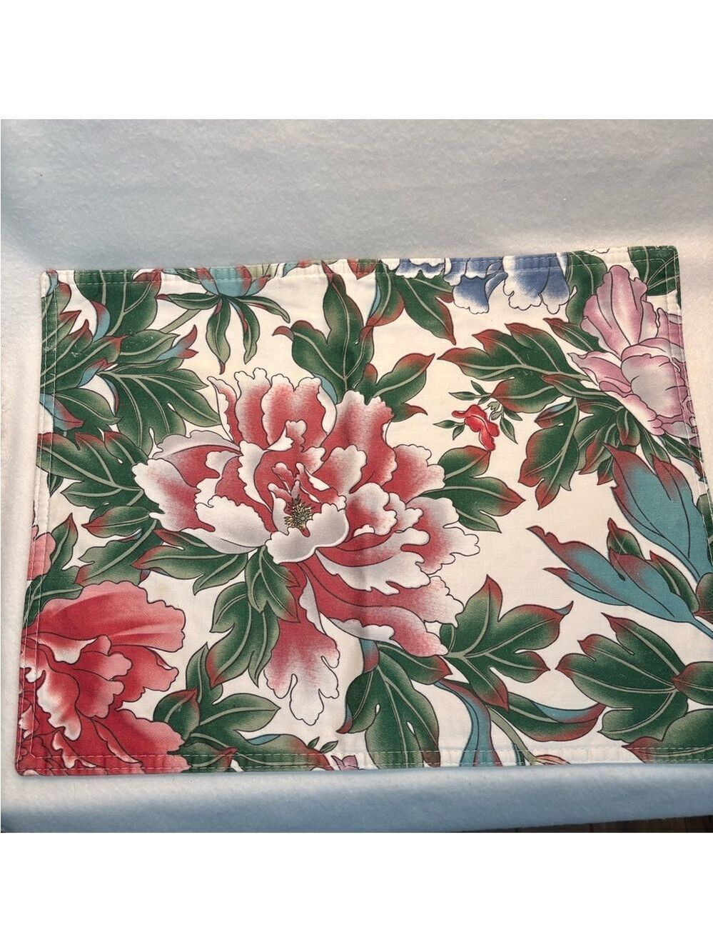 Floral Cotton Placemats x4 With Matching Napkins x6